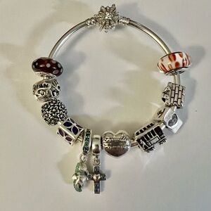 Pandora Silver Multi Charm Bracelet